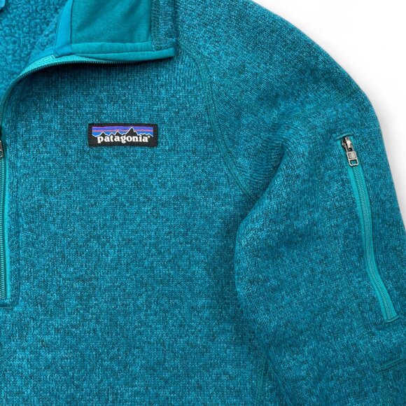 Patagonia Fleece Turquoise Zip Collar Pullover Sweater Jacket Women's Small - Picture 5 of 10